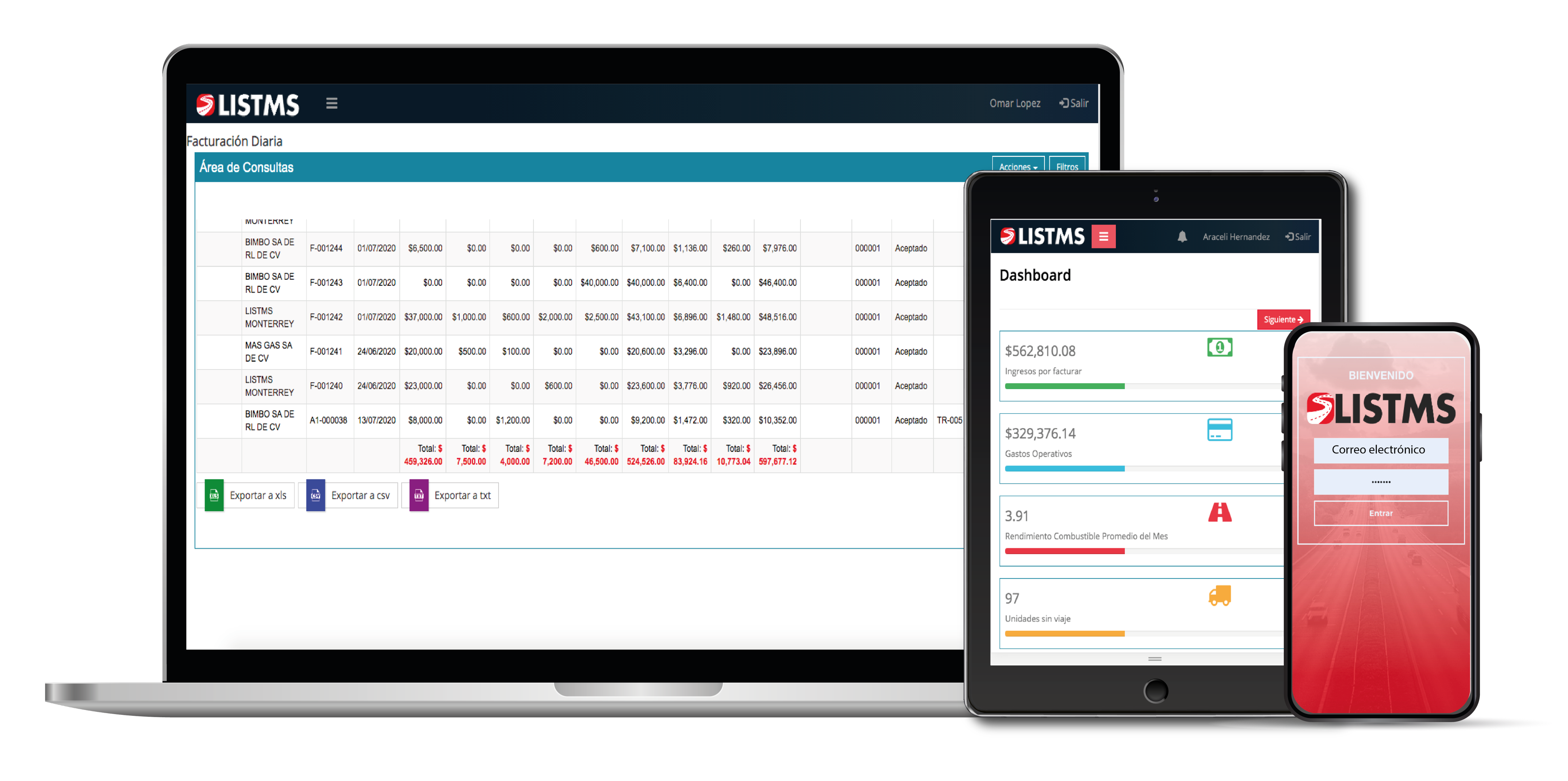 Software para transporte